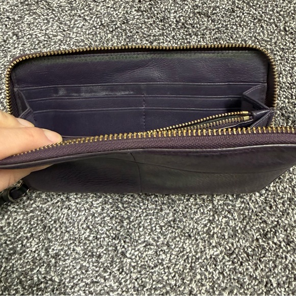 Tory Burch Ivy Zip Continental Wallet Nightshade Purple leather - Picture 11 of 12